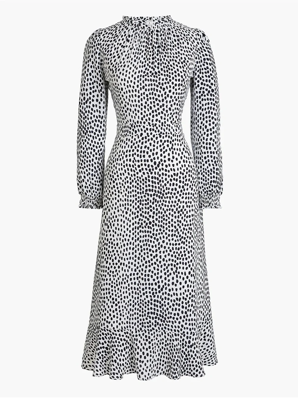 NWT J. Crew Ruffle-neck leopard peasant dress (Size 4)